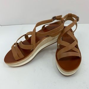 Lucky Brand Espadrilles Tan Platform Sandals 10M